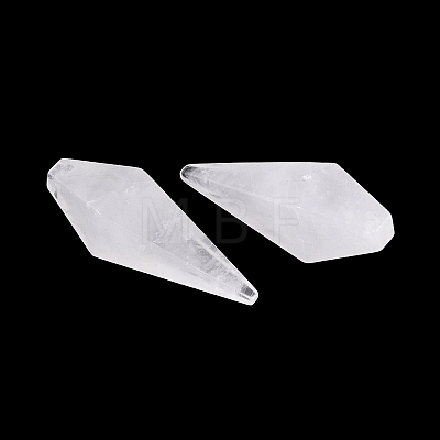 Natural Quartz Crystal Rock Crystal Pendants G-N362-22H-1