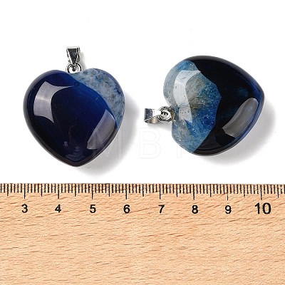 Dyed & Heated Natural Crystal Core Agate Pendants GG-CBACB71-04P-01-1