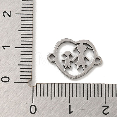 Mother's Day 201 Stainless Steel Hollow Connector Charms STAS-S146-02P-1