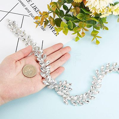 1Pc Shiny Flower Crystal Rhinestone Collar Trim DIY-FG0003-38-1