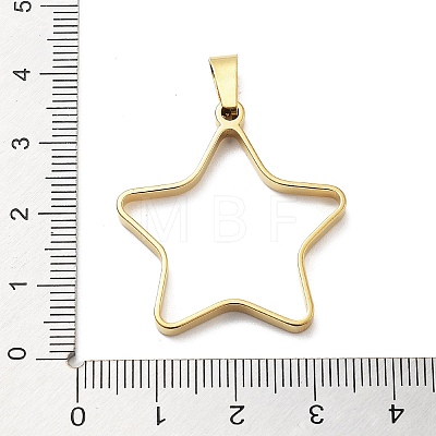 304 Stainless Steel Open Back Bezel Pendants STAS-Z091-05G-07-1