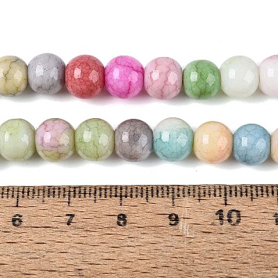 Opaque Ombre Effect Dyed Glass Beads Strands GLAA-Q106-04A-M02-1