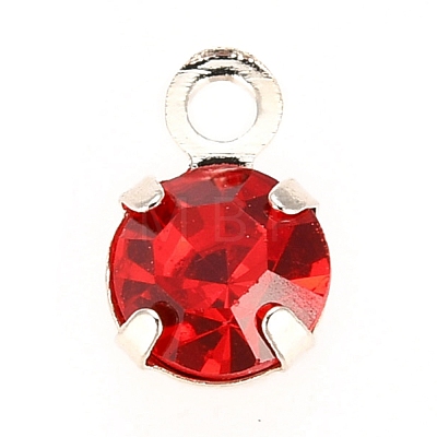 Glass Rhinestone Charms RB-6.5x4x3.5-P-1