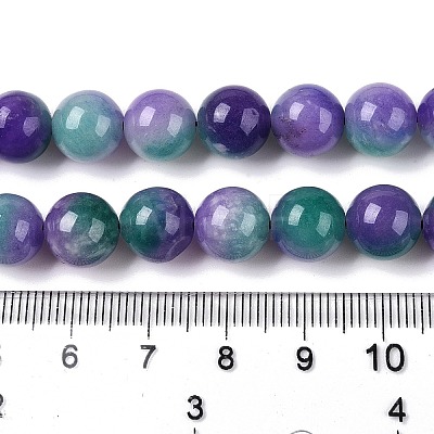 Dyed Natural White Jade Beads Strands G-T138-10mm-210-8-1