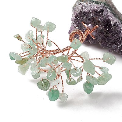 Natural Green Aventurine Tree Display Decoration DJEW-G027-05RG-03-1