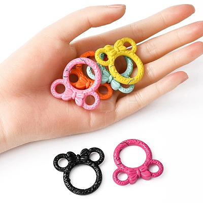 10Pcs Spray Painted Alloy Spring Gate Rings FIND-YW0001-59-1