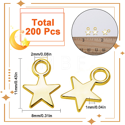 200Pcs Alloy Charms FIND-SC0023-74G-1