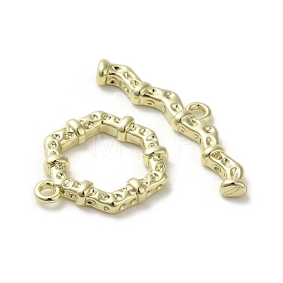 Brass Toggle Clasps KK-C048-01G-1