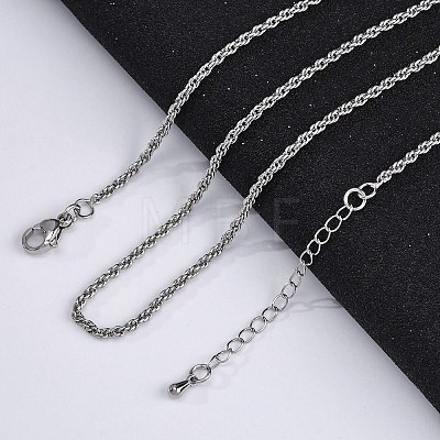 Brass Rope Chains Necklaces for Women NJEW-D302-03P-1