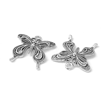 Tibetan Style Alloy Butterfly Pendants TIBEP-3945-AS-RS-1
