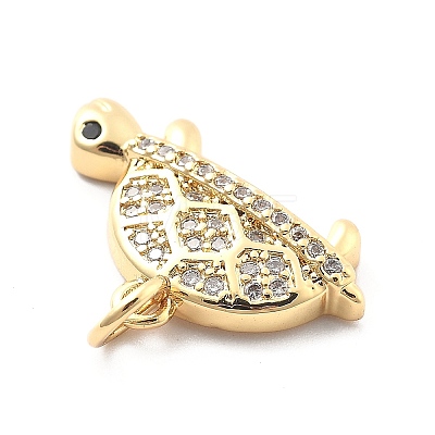 Rack Plating Brass with Cubic Zirconia Pendants KK-Q017-01D-G-1