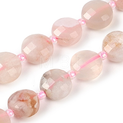 Natural Cherry Blossom Agate Beads Strands G-B094-A02-01-1