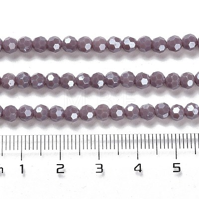 Electroplate Opaque Glass Beads Strands LS-EGLA-A035-P4mm-A11-1