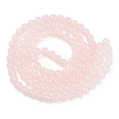 Baking Painted Imitation Jade Glass Round Bead Strands DGLA-Q021-8mm-41-1