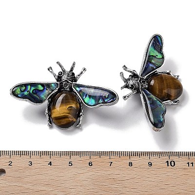 Tibetan Style Alloy Insect Brooches JEWB-A021-03AS-03-1