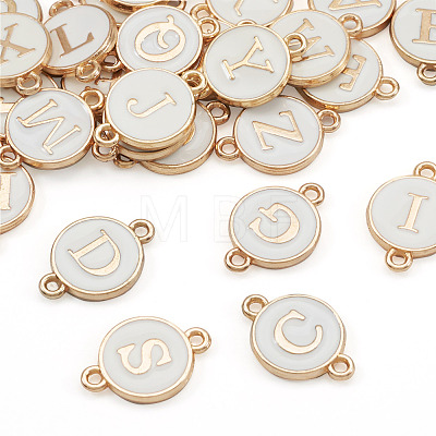 26Pcs Alloy Enamel Letter A~Z Connector Charms FIND-TAC0028-14A-1