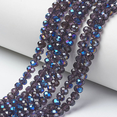 Electroplate Glass Beads Strands EGLA-A034-T2mm-I06-1