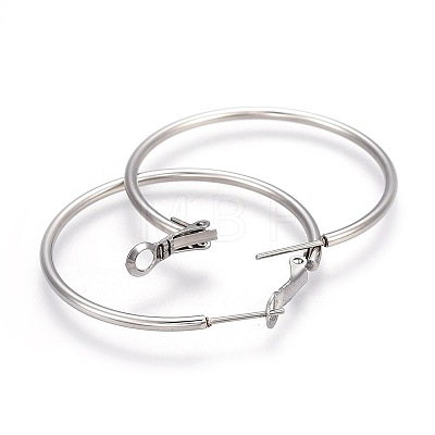 Tarnish Resistant 201 Stainless Steel Hoop Earrings LS-EJEW-F188-24P-B-1