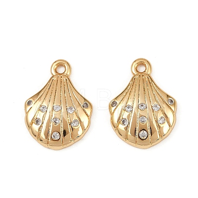 Ocean Theme Brass Micro Pave Cubic Zirconia Pendants KK-F902-08S-G-1