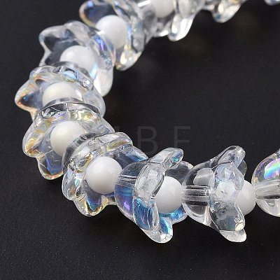 Transparent Glass Beads Strands LAMP-H061-01D-1