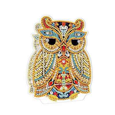 5D DIY Owl Pattern Animal Diamond Painting Pencil Cup Holder Ornaments Kits DIY-C020-03-1