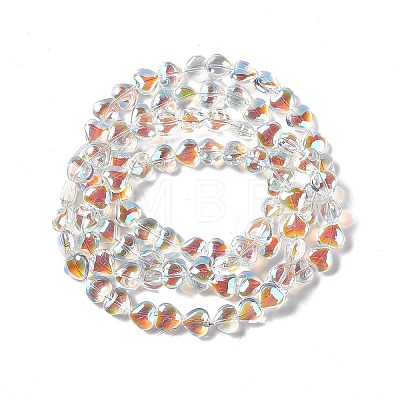 Transparent Electroplate Glass Beads Strands EGLA-E030-01I-1