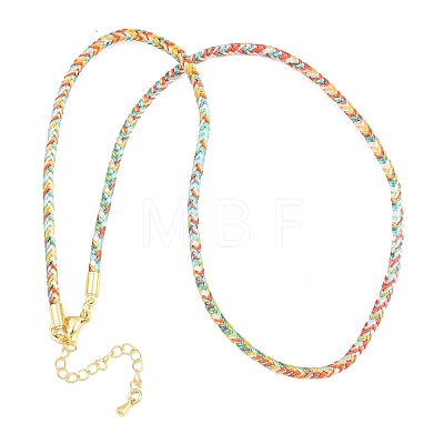 Braided Polycotton Cord Necklaces Making MAK-F038-B18-G-1