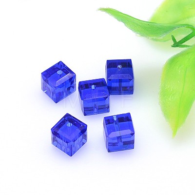 Faceted Cube Imitation Austrian Crystal Beads Strands G-M184-8x8mm-13A-B-1