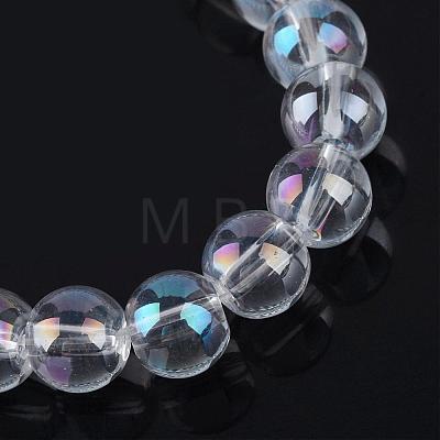 Electroplate Glass Beads Strands EGLA-Q062-10mm-A09-1