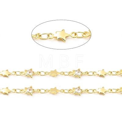 Handmade Brass Star Link Chains CHC-G017-18G-1