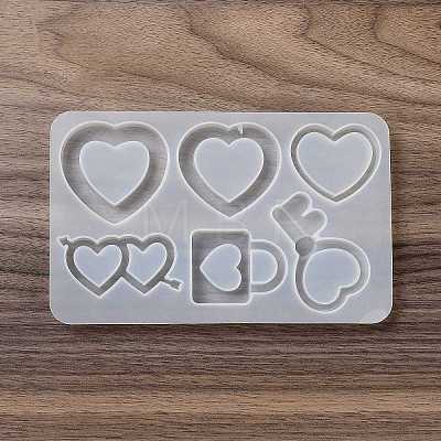Heart Shape Quicksand DIY Silicone Mold DIY-K073-10A-1
