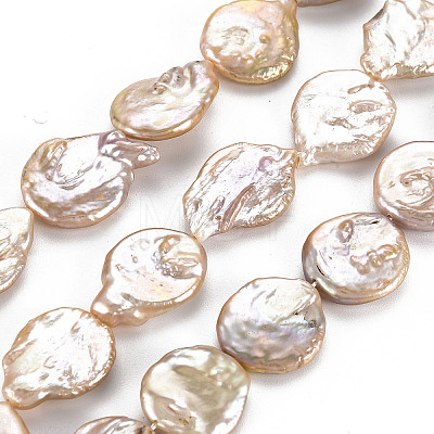 Natural Keshi Pearl Beads Strands PEAR-S018-06B-1