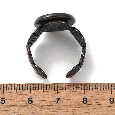Spiral 304 Stainless Steel Cuff Ring Components STAS-P454-02D-B-1