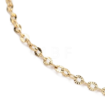 Ion Plating(IP) Adjustable 304 Stainless Steel Dapped Chain Necklaces NJEW-K270-05G-1