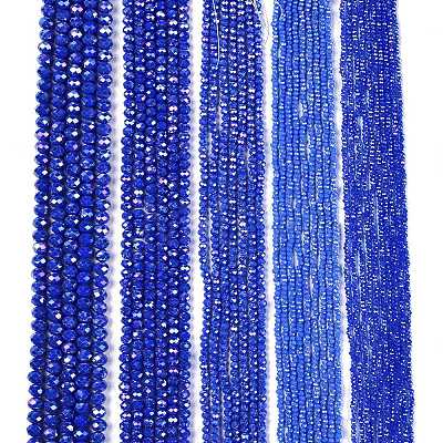 Electroplate Glass Beads Strands EGLA-A044-P1mm-B32-1