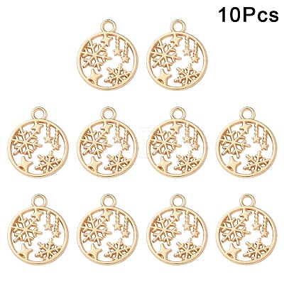 30Pcs Alloy Pendants TIBEP-YW0002-22KCG-1