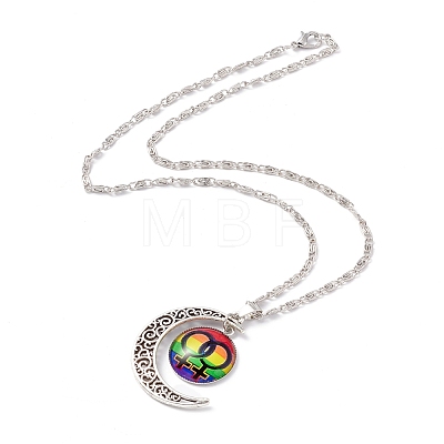 Rainbow Pride Necklace NJEW-F291-01K-1