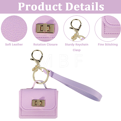 Portable PU Leather Bag Keychains FIND-CL0002-42B-1
