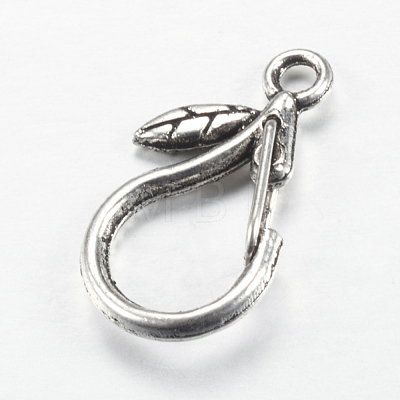 Tibetan Style Alloy Keychain Clasp Findings X-TIBE-T002-34AS-NR-1
