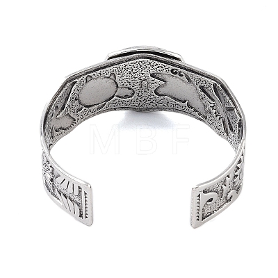 Constellation Alloy Open Cuff Bangles for Women Men BJEW-C064-01AS-09-1