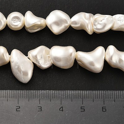 Electroplated Shell Pearl Beads Strands BSHE-C009-01B-1