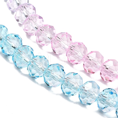 Transparent Painted Glass Beads Strands X1-DGLA-A034-T8mm-A22-1