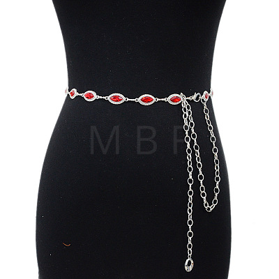 Alloy Rhinestone Horse Eye Link Waist Chains WGF5282-06-1