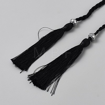 Polyester Tassel Chain Belts for Pants AJEW-WH20070-008-1