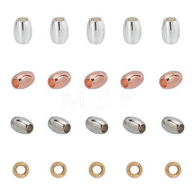 Oval Brass Spacer Beads KK-AR0001-35-1