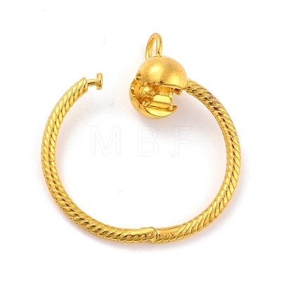 Openable Snake Chain Shape Brass Pendants KK-I685-02G-1