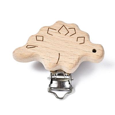Beech Wood Baby Pacifier Holder Clips WOOD-T015-22-1