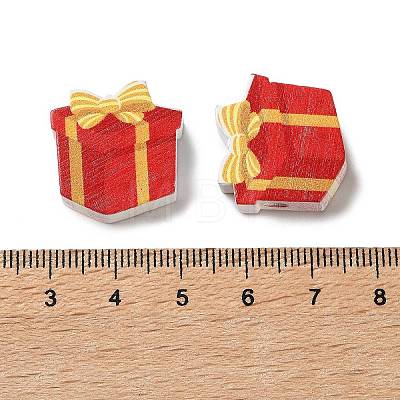 Christmas Theme Schima Wood Beads WOOD-F018-04-1