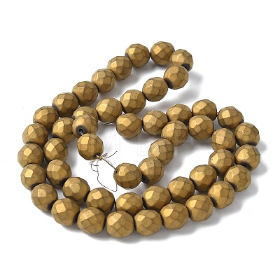 Electroplated Synthetic Non-magnetic Hematite Beads Strands G-S382-01E-1