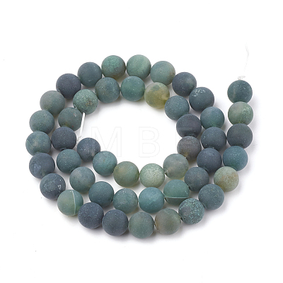 Natural Moss Agate Beads Strands G-T106-018-1